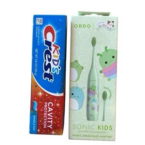 Ordo Squishmallow Sonic Kids Battery Toothbrush Green New & Sealed Bonus Crest
